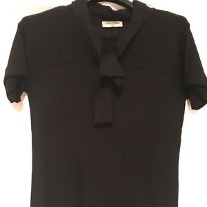 Valentino black wool short sleeve top. Small size, in excellent condition
